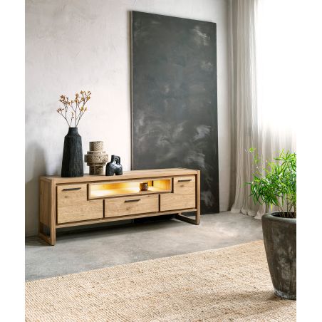 Nystead, buffet bas 170 cm. - 2-portes + 1-tiroir + 1-niche (+ LED) - Henders and Hazel