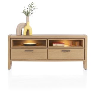 Nystead, buffet bas 140 cm. - 2-tiroirs + 2-niches (+ LED) - Henders and Hazel