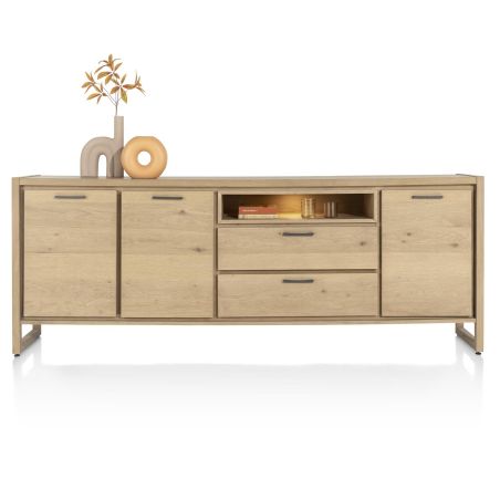 Nystead, buffet 240 cm. - 3-portes + 2-tiroirs + 1-niche (+ LED) - Henders and Hazel