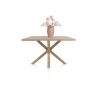 Nyborg, table 150 x 100 cm - plateau avec bords effet tronc d'abre - pied bois central - Henders and Hazel