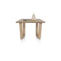 Nyborg, table 150 x 100 cm - plateau avec bords effet tronc d'abre - pied bois en V - Henders and Hazel