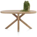Nyborg, table 150 x 110 cm - ovale - pied bois central - Henders and Hazel