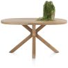 Nyborg, table 150 x 110 cm - ovale - pied bois central - Henders and Hazel