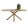 Nyborg, table 180 x 110 cm - ovale - pied bois central - Henders and Hazel