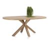 Nyborg, table 180 x 110 cm - ovale - pied bois central - Henders and Hazel