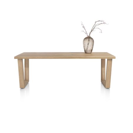 Nyborg, table 200 x 100 cm - pied bois en V - plateau droit - Henders and Hazel