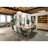 Nyborg, table 200 x 100 cm - pied bois en V - plateau droit - Henders and Hazel