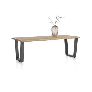 Nyborg, table 200 x 100 cm - pied métal en V - plateau droit - Henders and Hazel