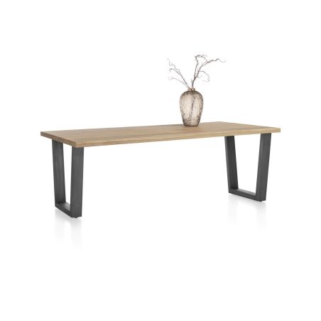 Nyborg, table 200 x 100 cm - pied métal en V - plateau droit - Henders and Hazel