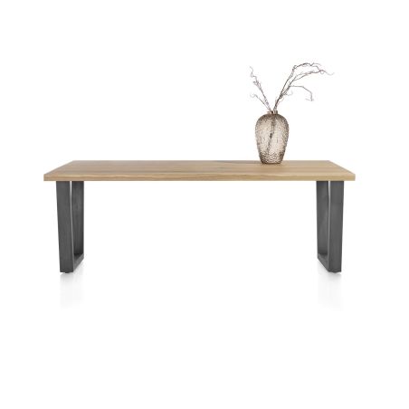 Nyborg, table 200 x 100 cm - pied métal en V - plateau droit - Henders and Hazel
