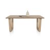 Nyborg, table 200 x 100 cm - plateau avec bords effet tronc d'abre - pied bois en V - Henders and Hazel