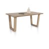 Nyborg, table 200 x 100 cm - plateau avec bords effet tronc d'abre - pied bois en V - Henders and Hazel