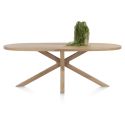 Nyborg, table 210 x 110 cm - ovale - pied bois central - Henders and Hazel