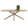 Nyborg, table 210 x 110 cm - ovale - pied bois central - Henders and Hazel