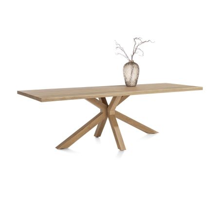 Nyborg, table 230 x 100 cm - pied bois central - plateau droit - Henders and Hazel