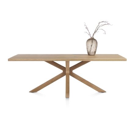Nyborg, table 230 x 100 cm - pied bois central - plateau droit - Henders and Hazel
