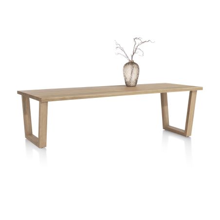 Nyborg, table 230 x 100 cm - pied bois en V - Henders and Hazel