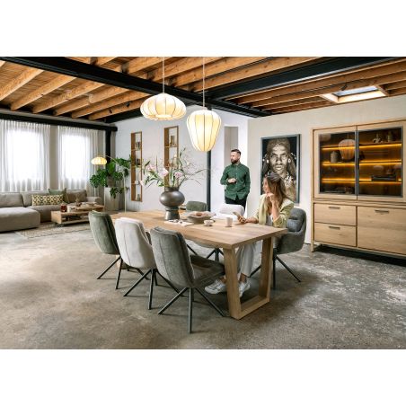 Nyborg, table 230 x 100 cm - pied bois en V - Henders and Hazel