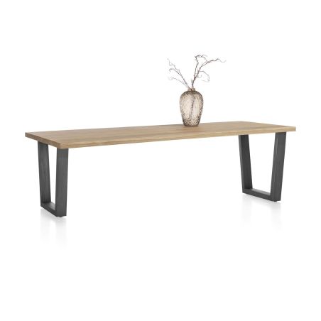 Nyborg, table 230 x 100 cm - pied métal en V - plateau droit - Henders and Hazel