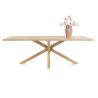Nyborg, table 230 x 100 cm - plateau avec bords effet tronc d'abre - pied bois central - Henders and Hazel