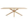 Nyborg, table 230 x 100 cm - plateau avec bords effet tronc d'abre - pied bois central - Henders and Hazel