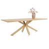 Nyborg, table 230 x 100 cm - plateau avec bords effet tronc d'abre - pied bois central - Henders and Hazel