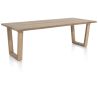 Nyborg, table 230 x 100 cm - plateau avec bords effet tronc d'abre - pied bois en V - Henders and Hazel