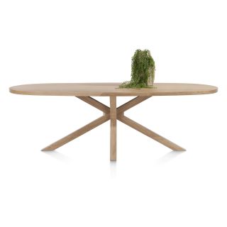 Nyborg, table 240 x 110 cm - ovale - pied bois central - Henders and Hazel