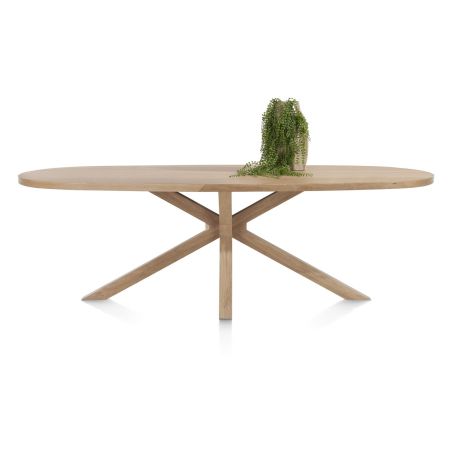 Nyborg, table 240 x 110 cm - ovale - pied bois central - Henders and Hazel