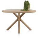 Nyborg, table de bar 150 x 110 cm - ovale - pied bois central (hauteur: 92 cm) - Henders and Hazel