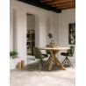 Nyborg, table de bar 150 x 110 cm - ovale - pied bois central (hauteur: 92 cm) - Henders and Hazel