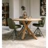 Nyborg, table de bar 150 x 110 cm - ovale - pied bois central (hauteur: 92 cm) - Henders and Hazel