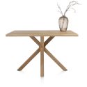 Nyborg, table de bar 150 x 100 cm - pied bois central (hauteur: 92 cm) - plateau droit - Henders and Hazel