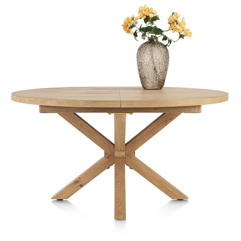 Nyborg, table à rallonge 150 (+ 40) x 130 cm - ovale - pied bois central - Henders and Hazel