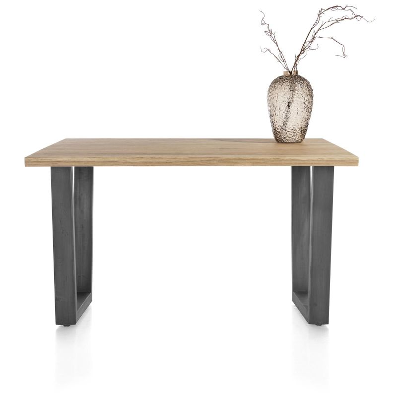 Nyborg, table de bar 150 x 100 cm - pied métal en V (hauteur: 92 cm) - plateau droit - Henders and Hazel