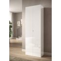 Armoire a chaussures 2 portes JERRY en blanc brillant
