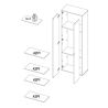 Armoire a chaussures 2 portes JERRY en blanc brillant