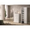 Armoire a chaussures 2 portes JERRY en blanc brillant