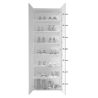 Armoire a chaussures 2 portes JERRY en blanc brillant hauteur 186 cm