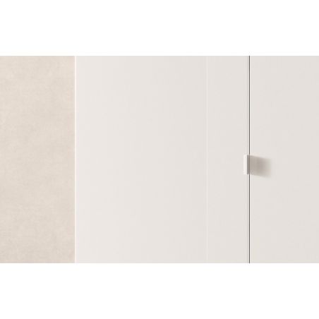 Armoire a chaussures 2 portes JERRY en blanc brillant hauteur 186 cm