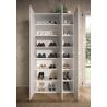 Armoire a chaussures 3 portes JERRY en blanc brillant hauteur 186 cm