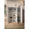 copy ofArmoire a chaussures 2 portes JERRY en blanc brillant hauteur 116 cm