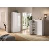 copy ofArmoire a chaussures 2 portes JERRY en blanc brillant hauteur 116 cm