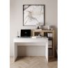 Bureau BURGA en blanc brillant et décor chêne cadiz