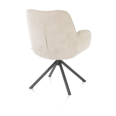Riley, chaise à accoudoirs - piétement graphite 4-pieds avec relax - confort ressorts - tissu Cadiz - Henders and Hazel