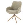 Riley, chaise à accoudoirs - piétement bois chêne naturel - pivotante -confort ressorts-tissu Cadiz - Henders and Hazel