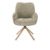 Riley, chaise à accoudoirs - piétement bois chêne naturel - pivotante -confort ressorts-tissu Cadiz - Henders and Hazel