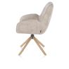 Riley, chaise à accoudoirs - piétement bois chêne naturel - pivotante - confort ressorts - Taurus - Henders and Hazel