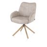 Riley, chaise à acc. -bois chêne naturel-avec function relax-pivotante-confort ressorts-tissu Taurus - Henders and Hazel