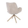 Riley, chaise à acc. -bois chêne naturel-avec function relax-pivotante-confort ressorts-tissu Taurus - Henders and Hazel